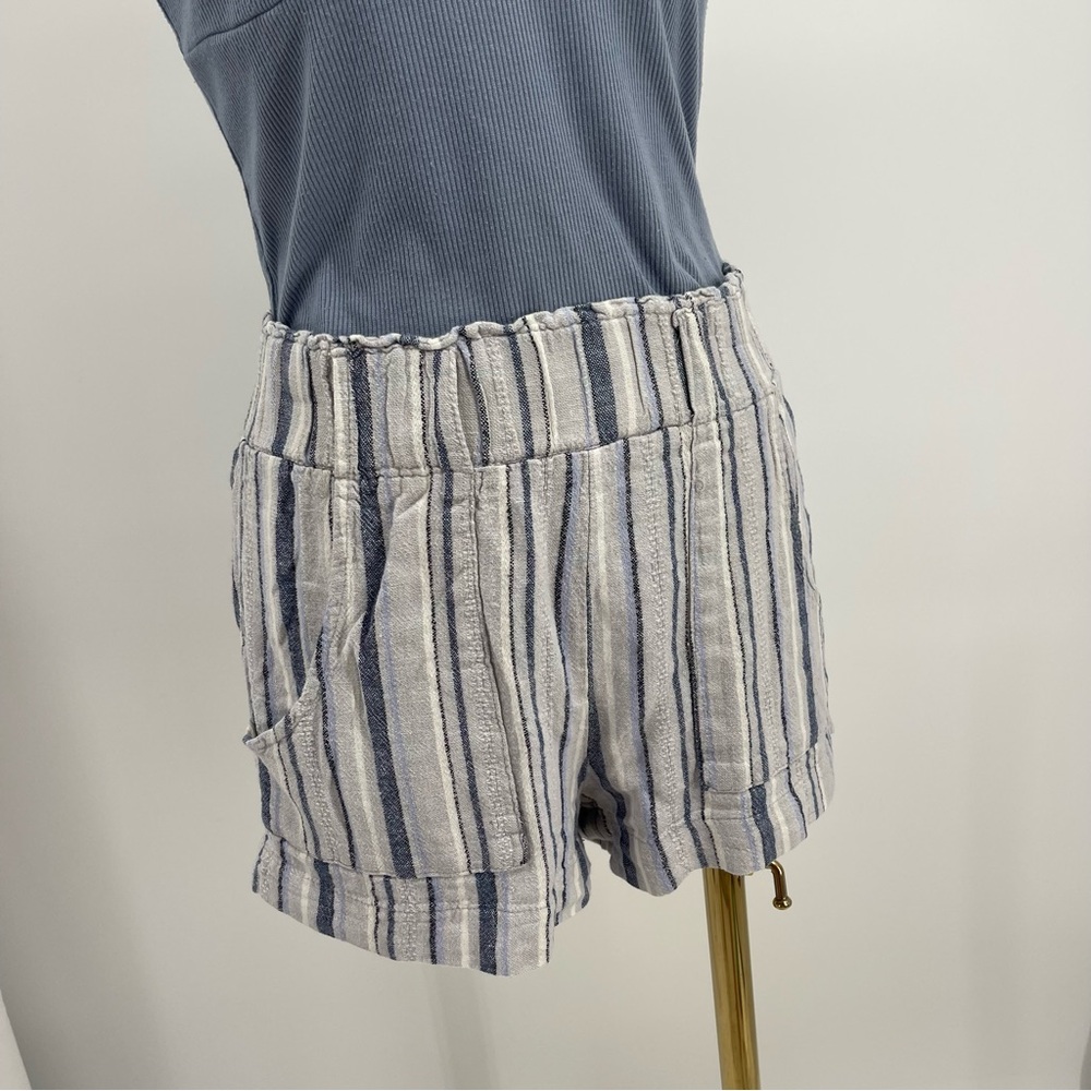 Indigo Rein Linen Blend Medium Beach Shorts Coastal Boho Chic Surfer Resortwear - Picture 15 of 15